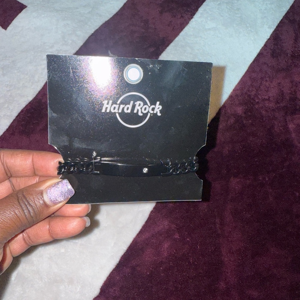 Hard Rock Black Chain Style Bracelet